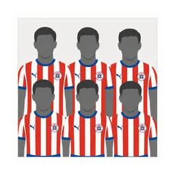Figurinha PAR13 — Foto da Seleção (Paraguai) Copa 2026